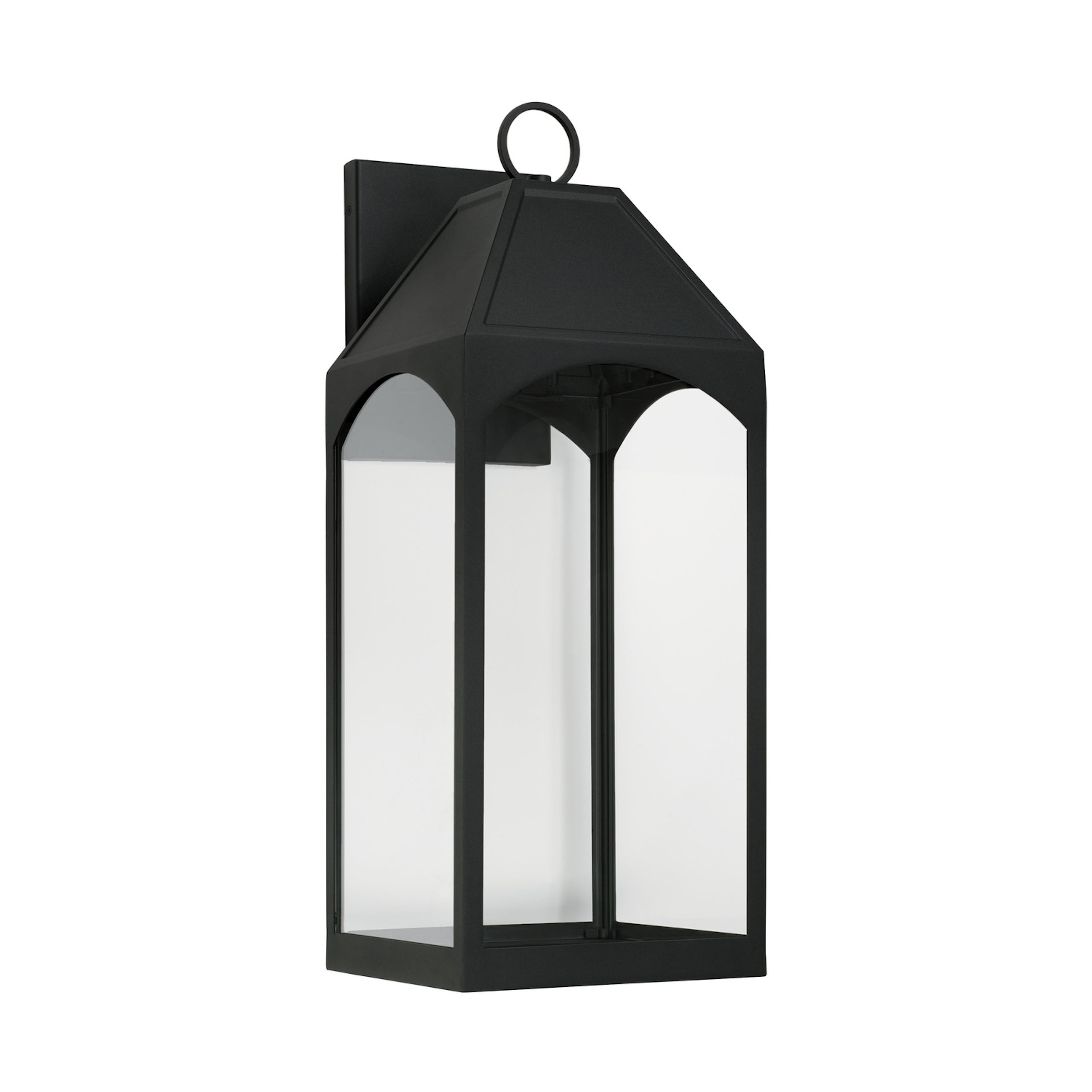 Burton Outdoor 1-light Black Large LED Wall Lantern w/ Clear Glass Shopping - The Best Deals on Outdoor Wall Lanterns | 39899560 - Mycitystee