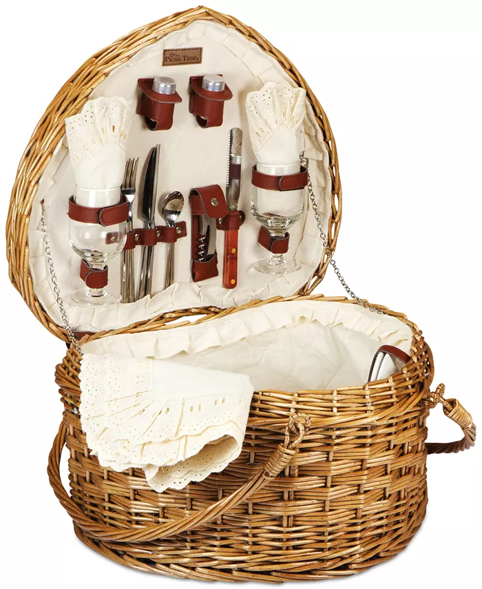 Picnic Time Heart Picnic Basket - Mycitystee