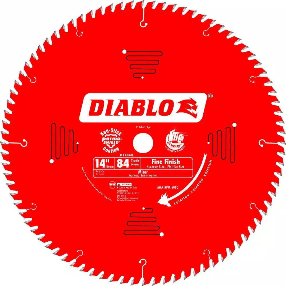 DIABLO 14 in. x 84-Tooth Fine Finish Saw Blade and#8211; XDC Depot - Mycitystee
