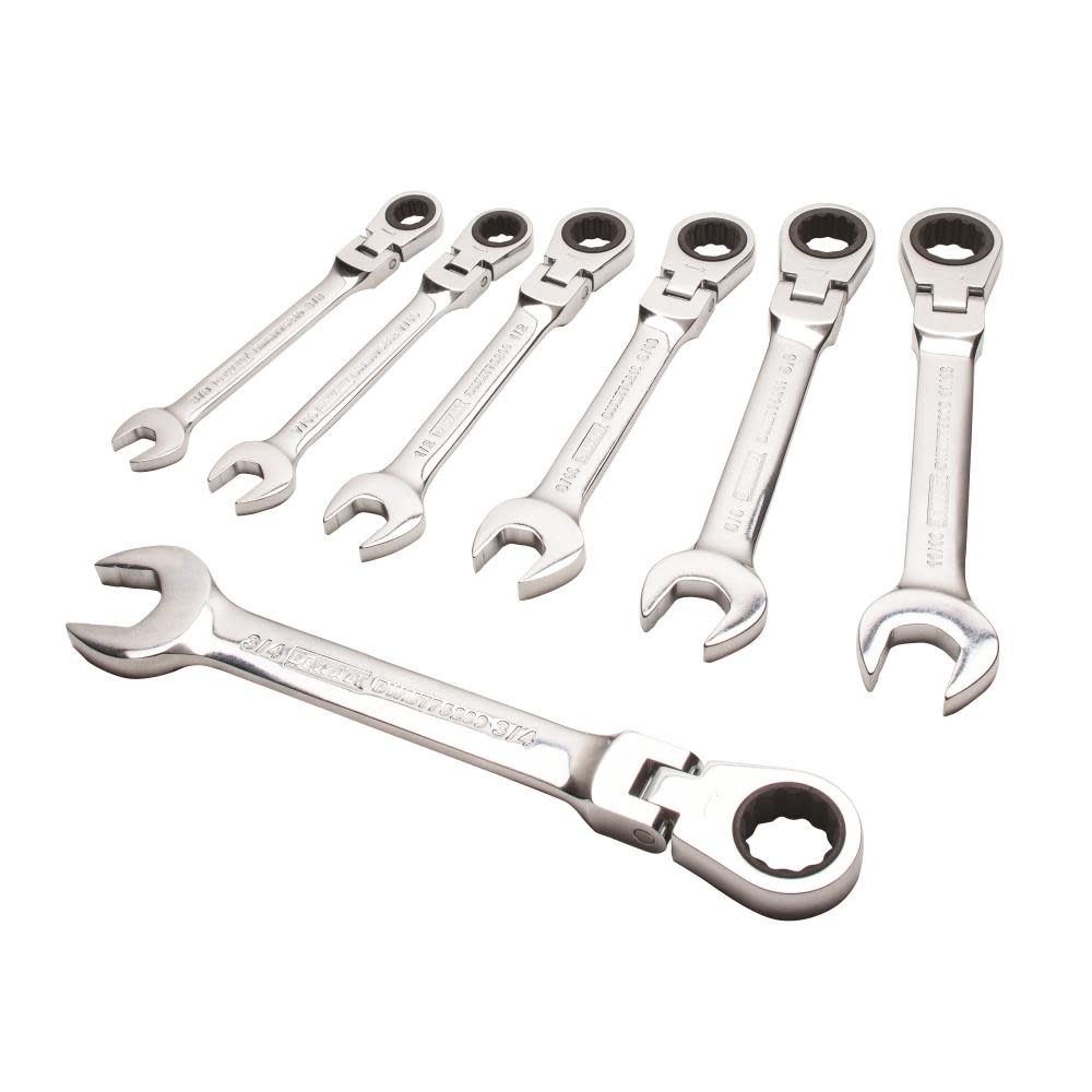 DEWALT 7 Piece Ratcheting Flex Head Combination Wrench Set DWMT74196 from DEWALT - Mycitystee