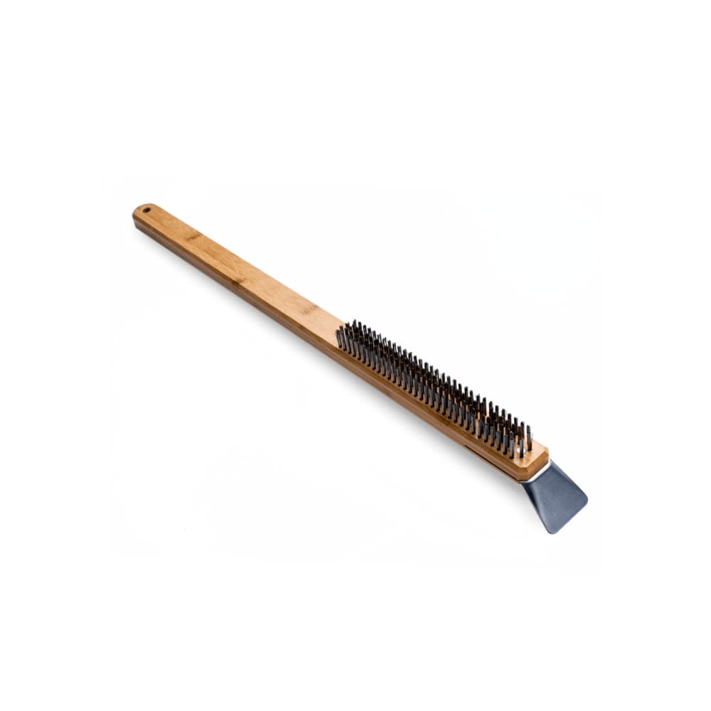 Ooni Pizza Oven Cleaning Brush with Scraper Stainless Steel Brown - Mycitystee