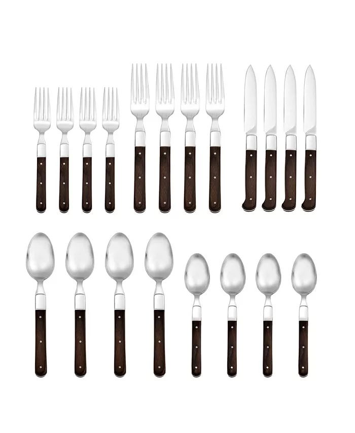 Hampton Forge Saint Michel 18 10 Stainless Steel 20 Piece Set， Service for 4 - Mycitystee