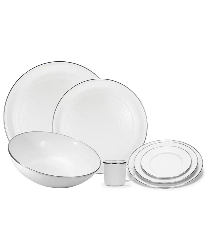 Golden Rabbit White on White Enamelware Collection - Mycitystee