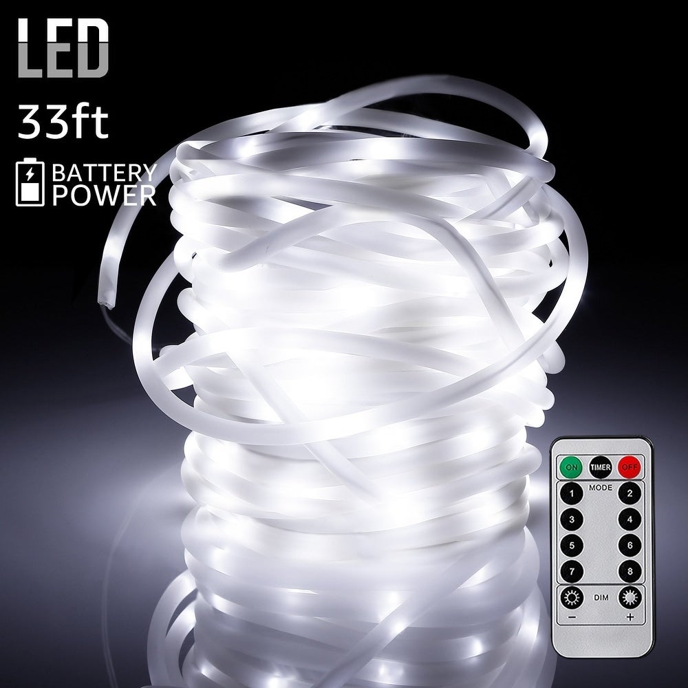 100 LEDs Strip Lights， 33 Feet， Battery Powered for Indoor/Outdoor - Mycitystee
