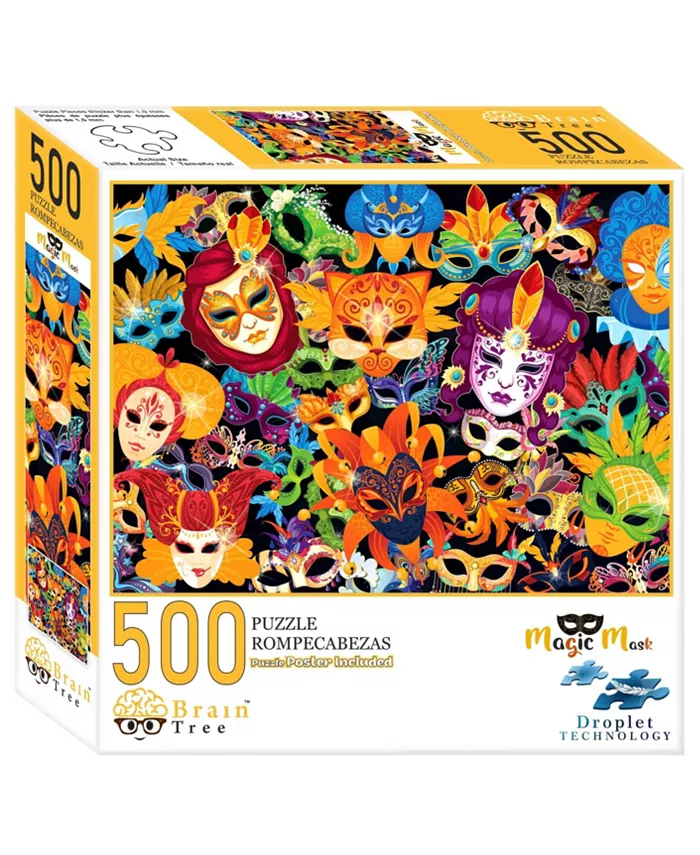 Brain Tree Games Magic Mask 500 Piece Jigsaw Puzzles - Mycitystee
