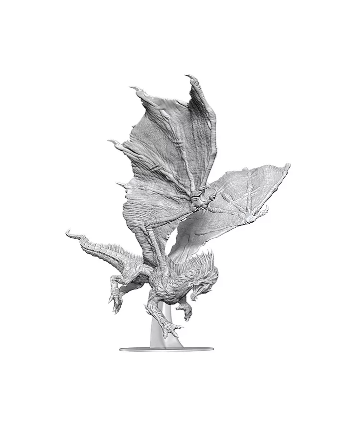 WizKids Games Dungeons and Dragons Nolzur's Marvelous Miniatures Adult Green Dragon Unpainted RPG Figure - Mycitystee