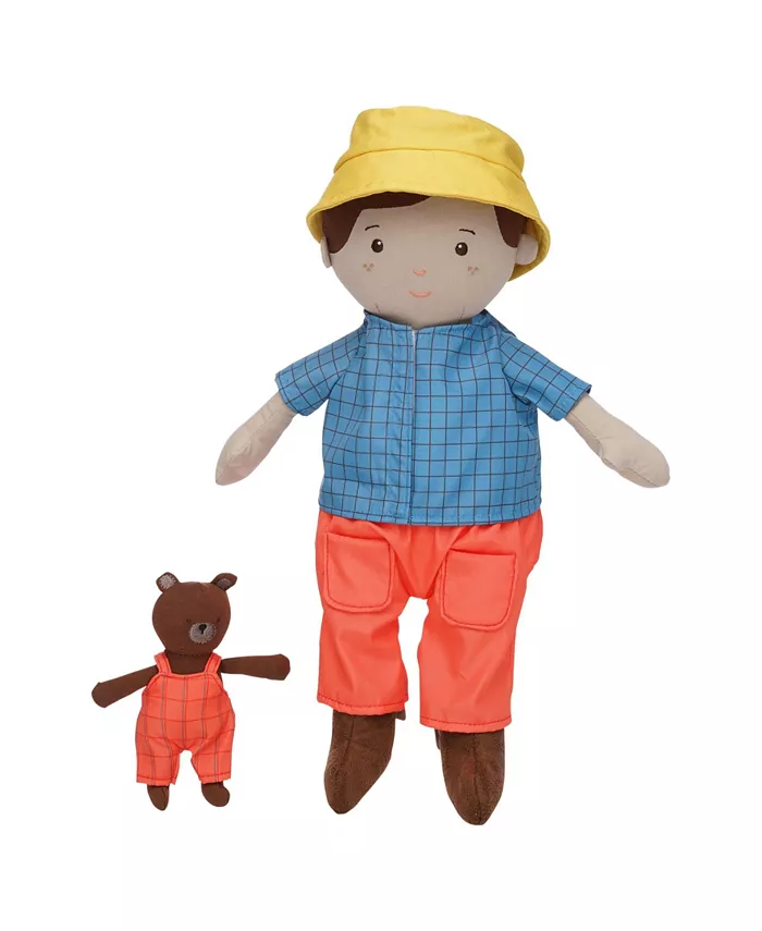 Manhattan Toy Company Playmate Friends Alex Doll with Mini Bear Stuffed Animal - Mycitystee