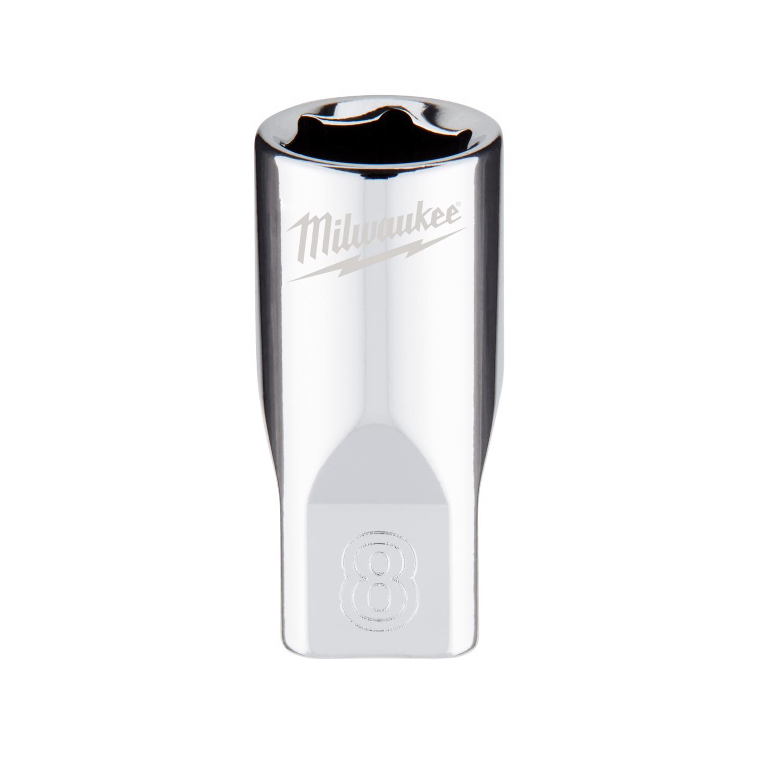Milwaukee 8 mm X 1/4 in. drive Metric 6 Point Standard Socket 1 pc - Mycitystee