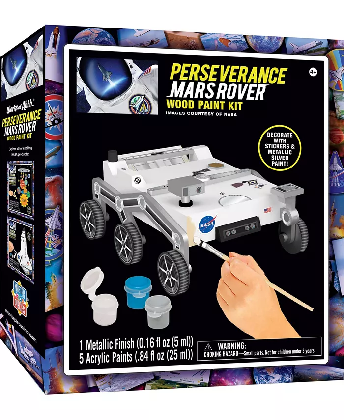 MasterPieces Puzzles Works of Ahhh Craft Set - NASA Mars Rover Wood Paint Kit - Mycitystee