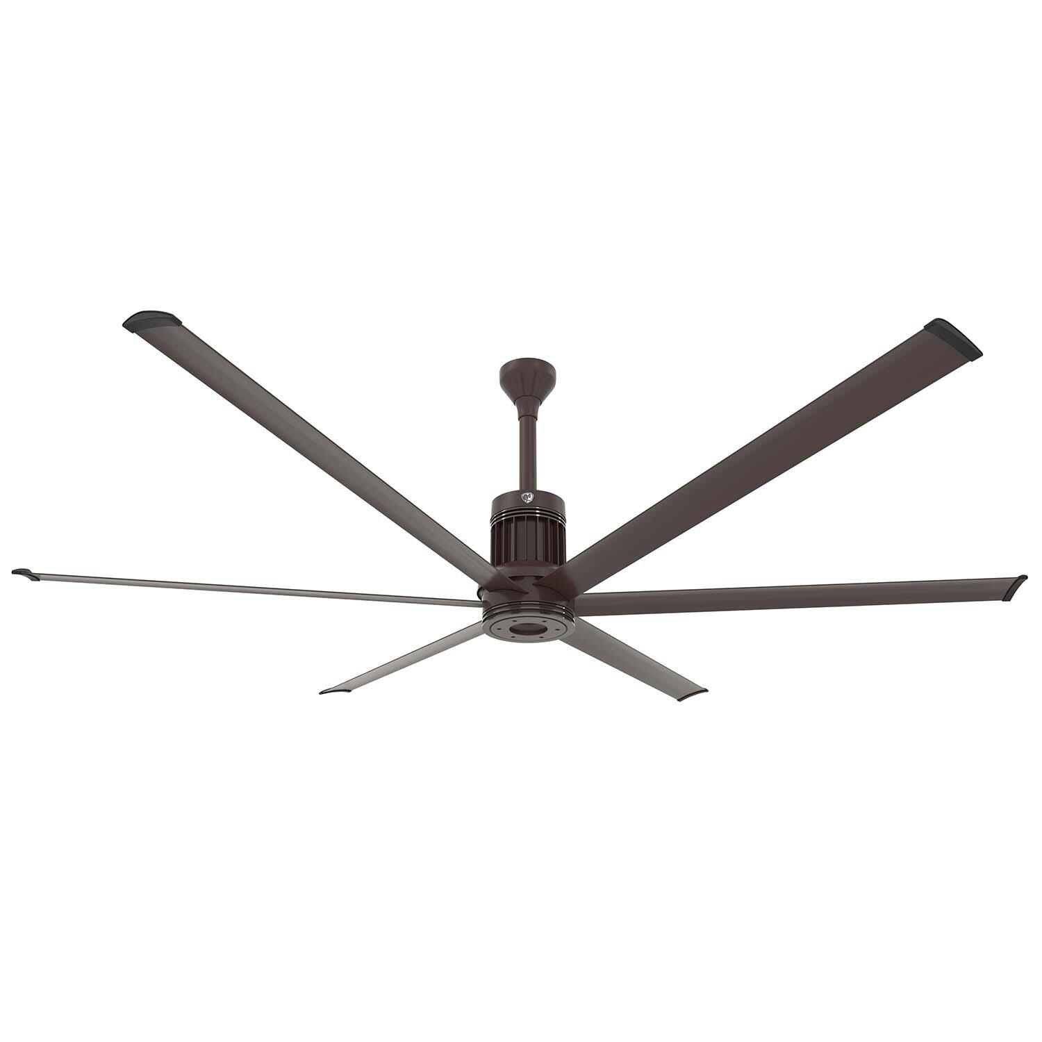 96-Inch i6 Ceiling Fan Universal Mount W/12-Inch Ext Tube and LED Oil Rubbed Bronze by Big Ass Fans - Mycitystee