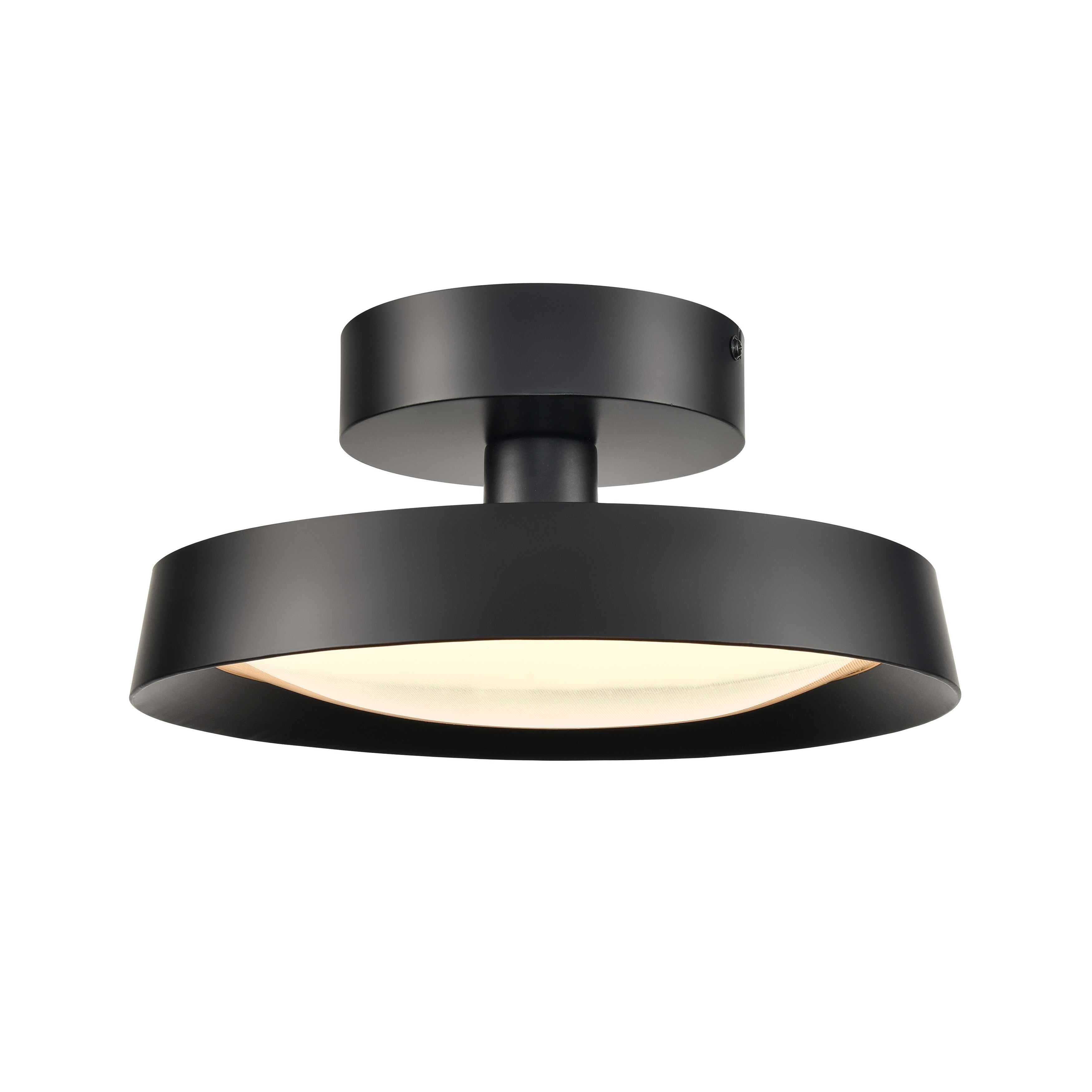 Nancy 11.75'' WideLED Semi Flush Mount - Matte Black - Mycitystee