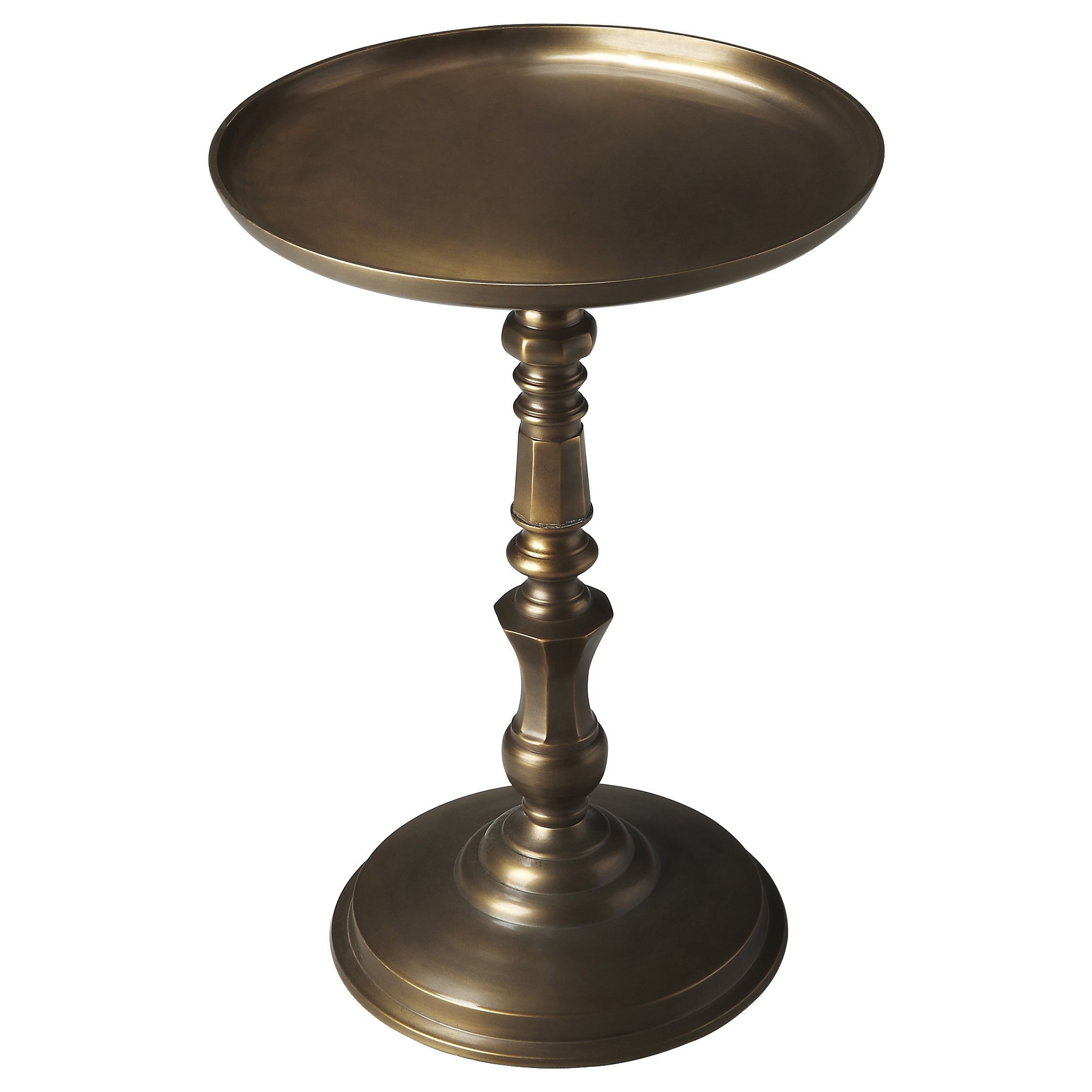 Handmade Bronze Persian Pedestal End Table (India) - Mycitystee