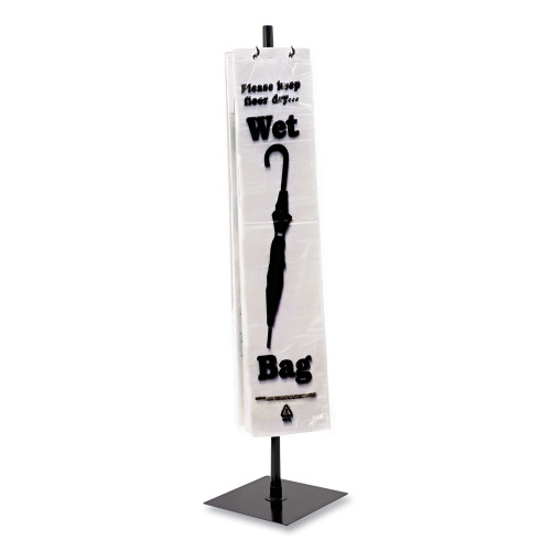 Tatco Wet Umbrella Bag Stand， Powder Coated Steel， 10w x 10d x 40h， Black (57019) - Mycitystee