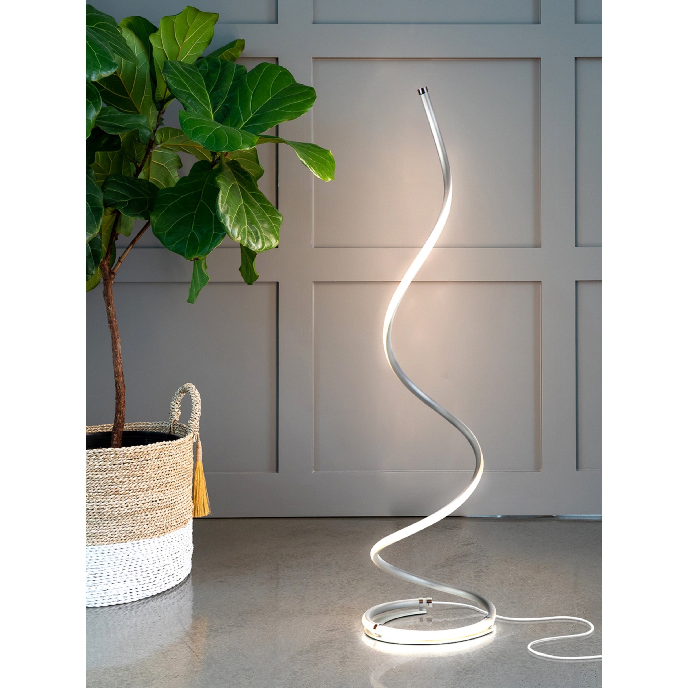 Brightech Allure LED Floor Lamp - Silver - Mycitystee