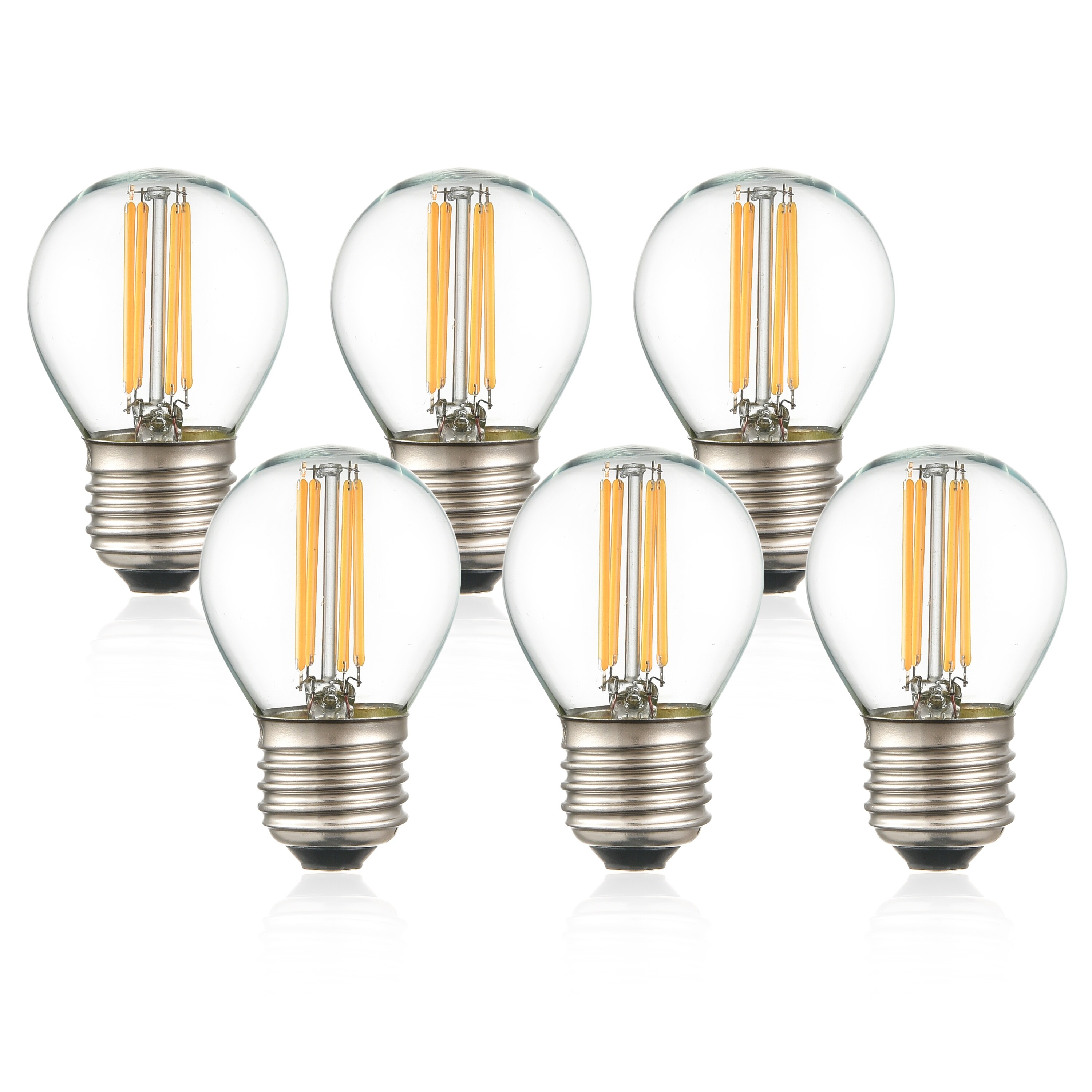 Light Society Set of 6 - Klur G45 Shape LED Filament Light Bulb - Clear - Mycitystee
