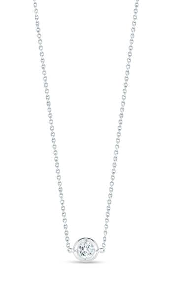 Roberto Coin 18KT White Gold Single Station Diamond Necklace - Mycitystee