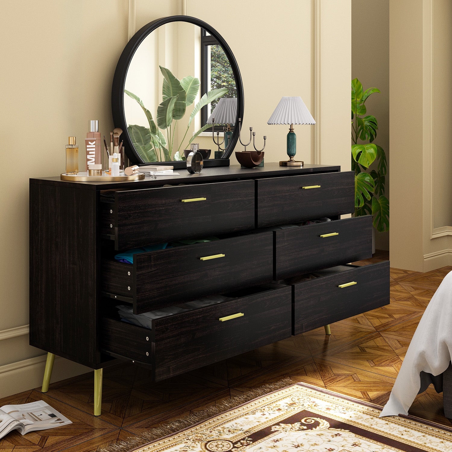 Kerrogee Modern 6-Drawer Storage Chest Dresser Drawer Organizers - - 34640154 - Mycitystee