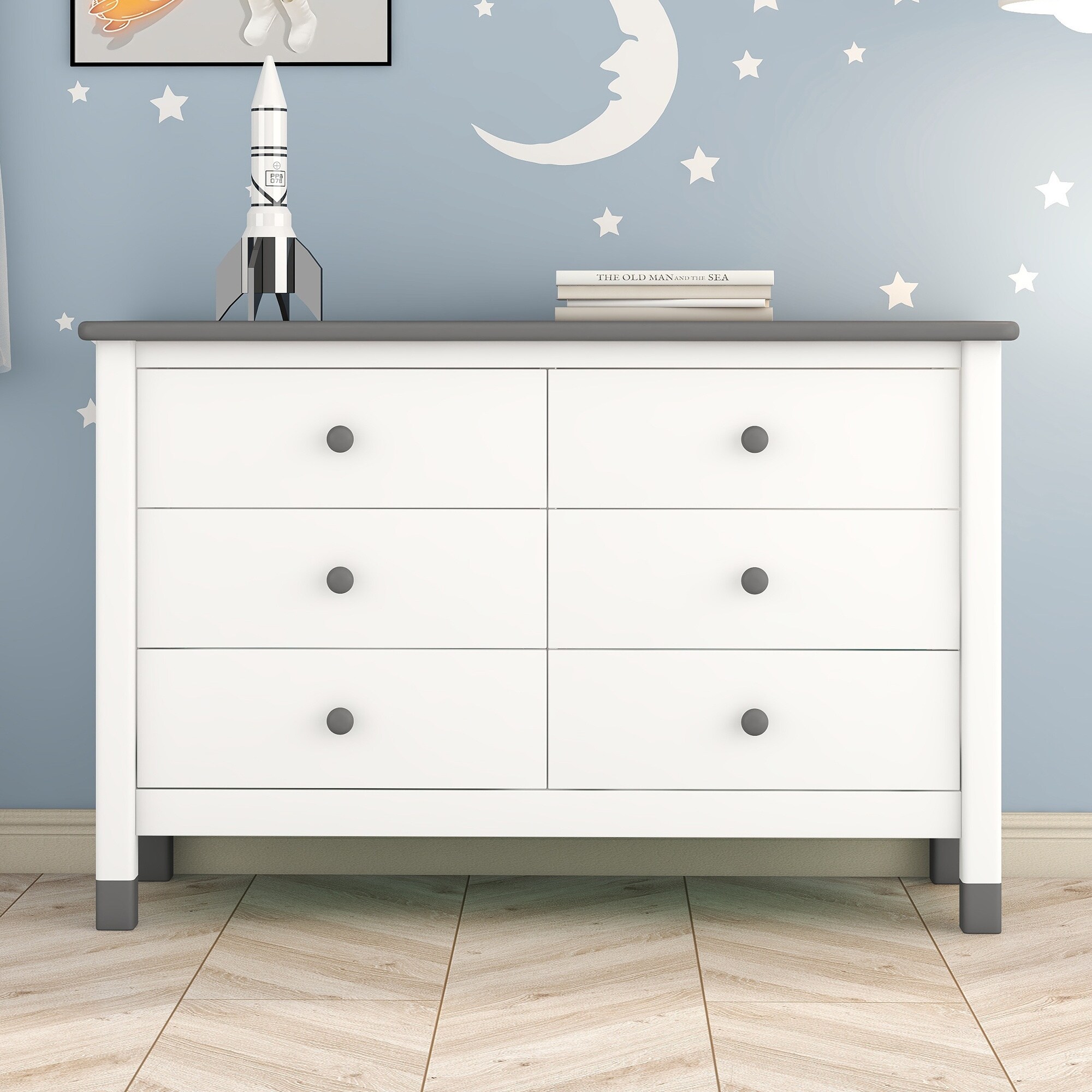 (Preferred Choice Furniture) Wooden Storage Dresser with 6 Drawers; Storage Cabinet for kids Bedroom - - 37776971 - Mycitystee