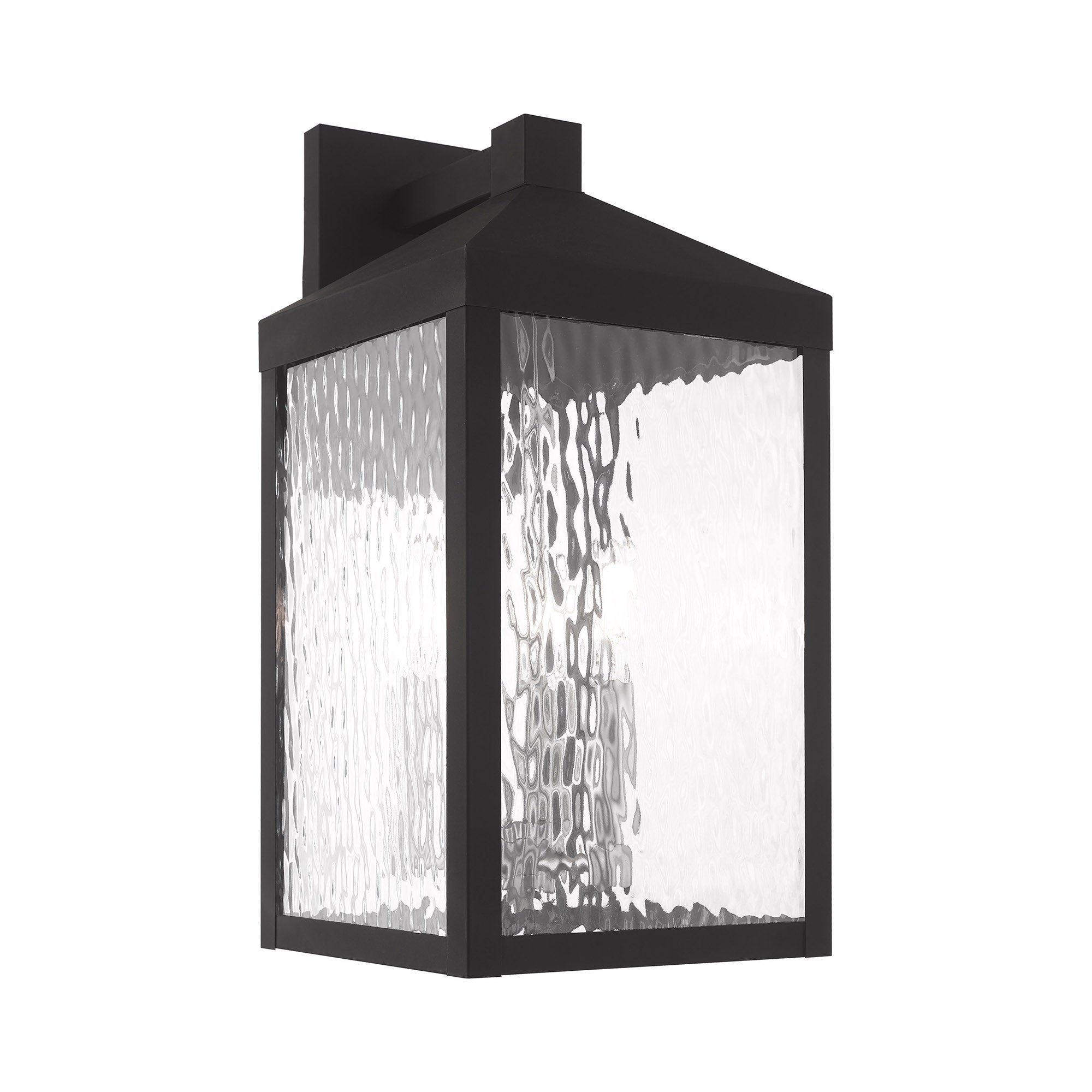 Livex Lighting Nyack 3-Light Black Outdoor Wall Lantern - 8.25