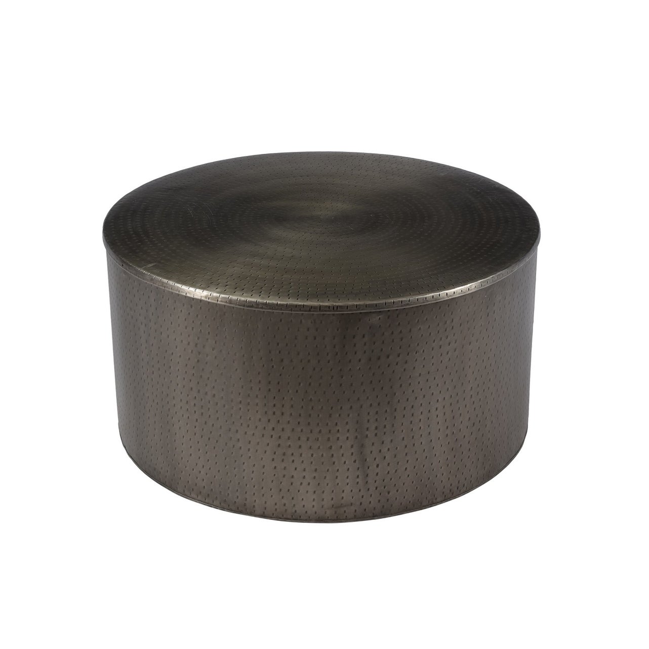 Drum Alevi silver Iron Coffee Table - 36' - Mycitystee