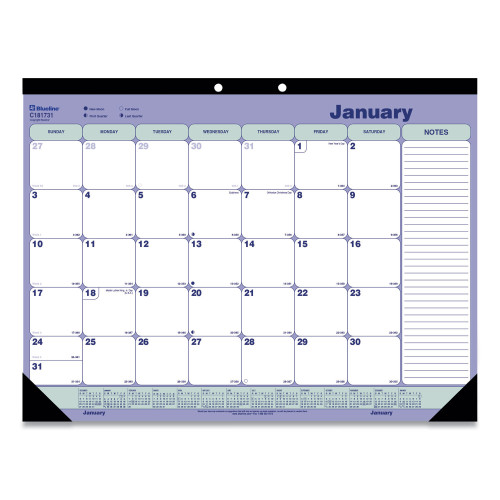 Blueline Brownline Desk/Wall Calendar Pad (C181731) - Mycitystee