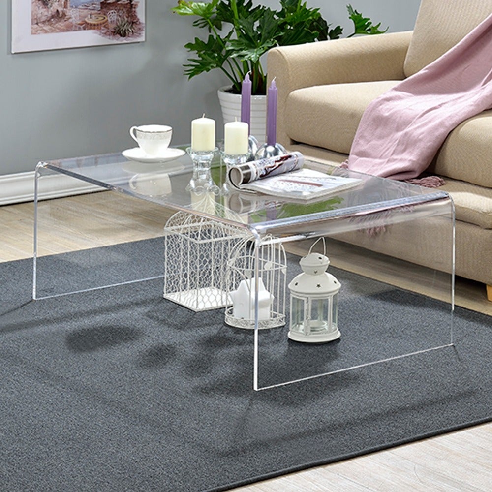 Modern Clear Acrylic Coffee Table - Mycitystee
