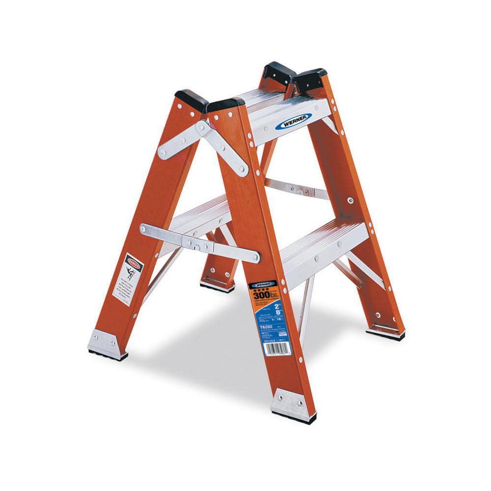 2 Ft. Type IA Fiberglass Twin-Step Stool - Mycitystee