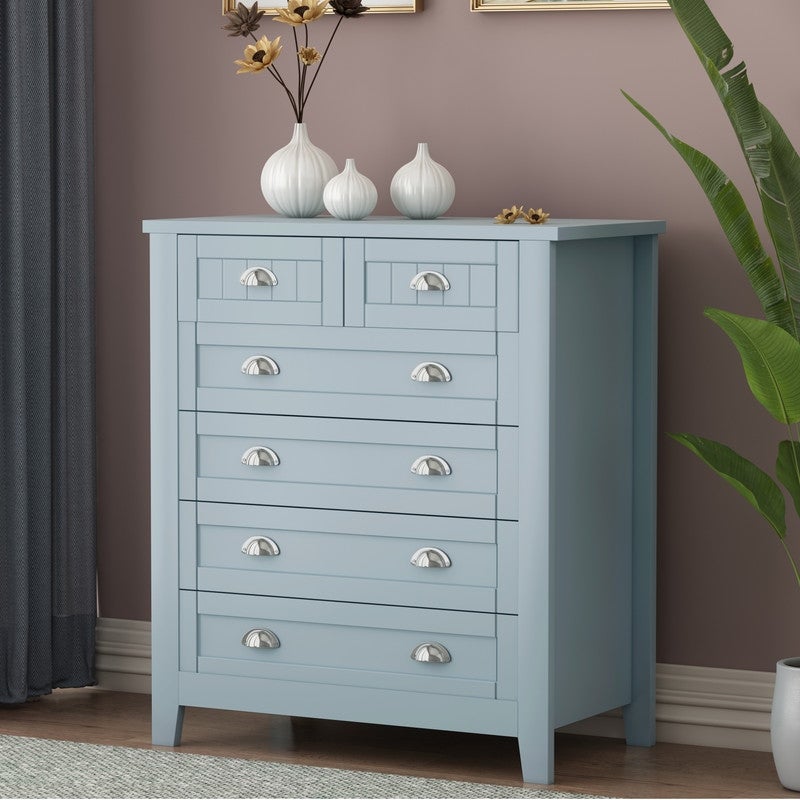 6-Drawer Wooden Dresser Storage Cabinet Chest - - 37527428 - Mycitystee
