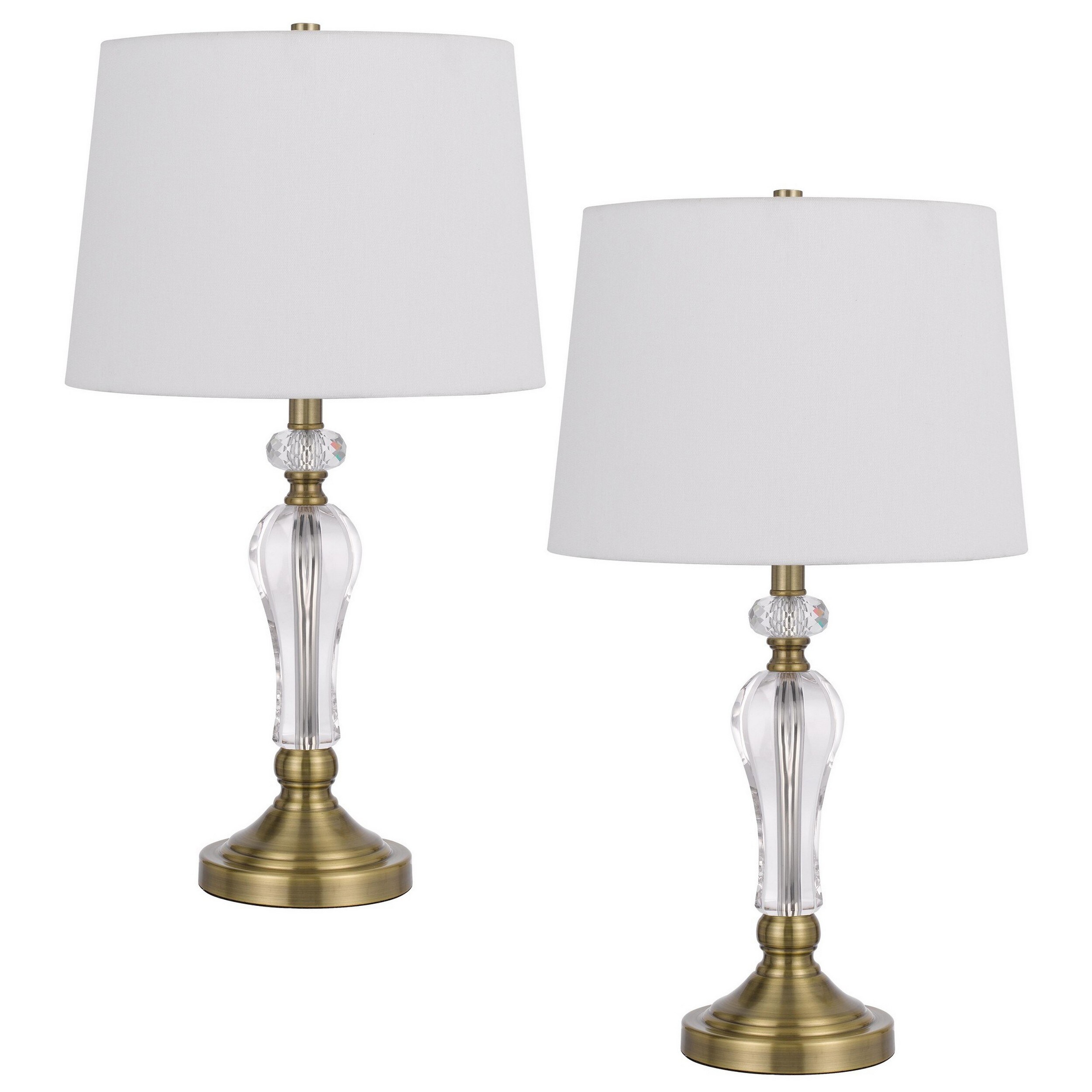 31 Inch Accent Table Lamp， Resin Turned Base， Set of 2， Beige， Gray - Mycitystee