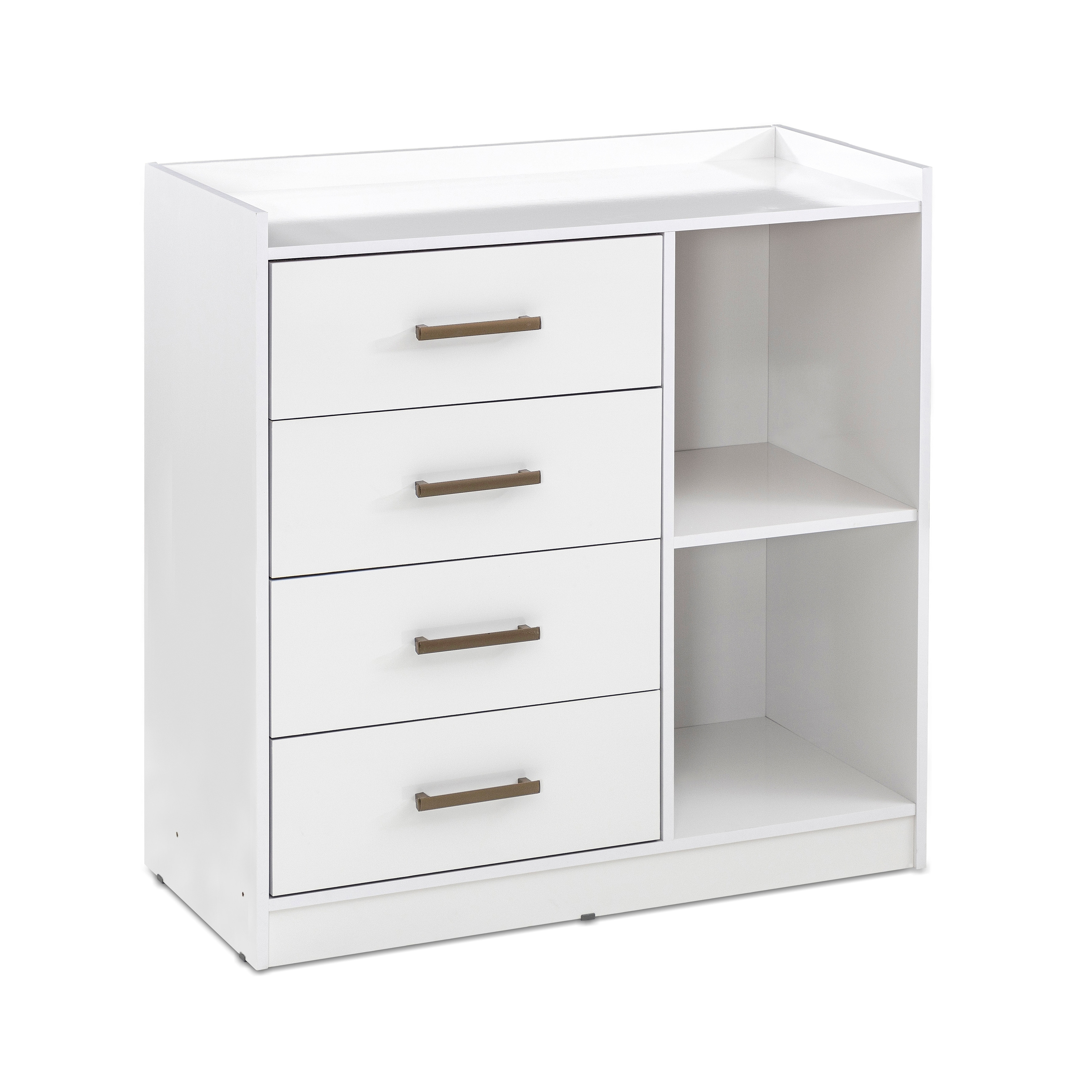 Herval Dakota 4 Drawer Chest in White - - 36802709 - Mycitystee