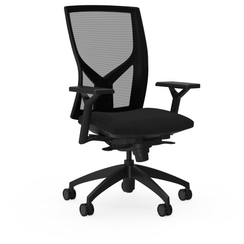 Lorell High-Back Mesh Chairs with Fabric Seat (83109) - Mycitystee