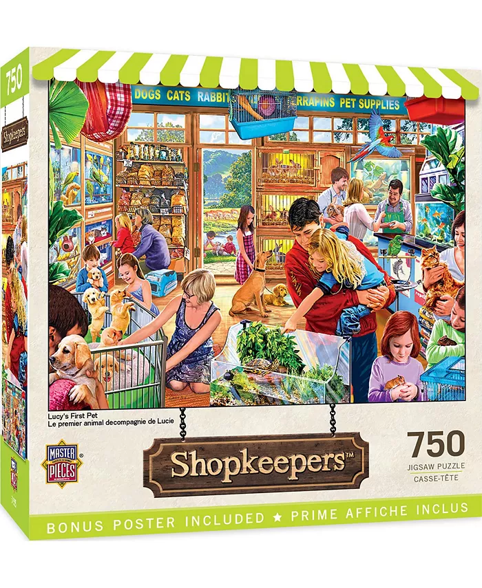 MasterPieces Puzzles Shopkeepers - Lucy's First Pet 750 Piece Adult Jigsaw Puzzle - Mycitystee