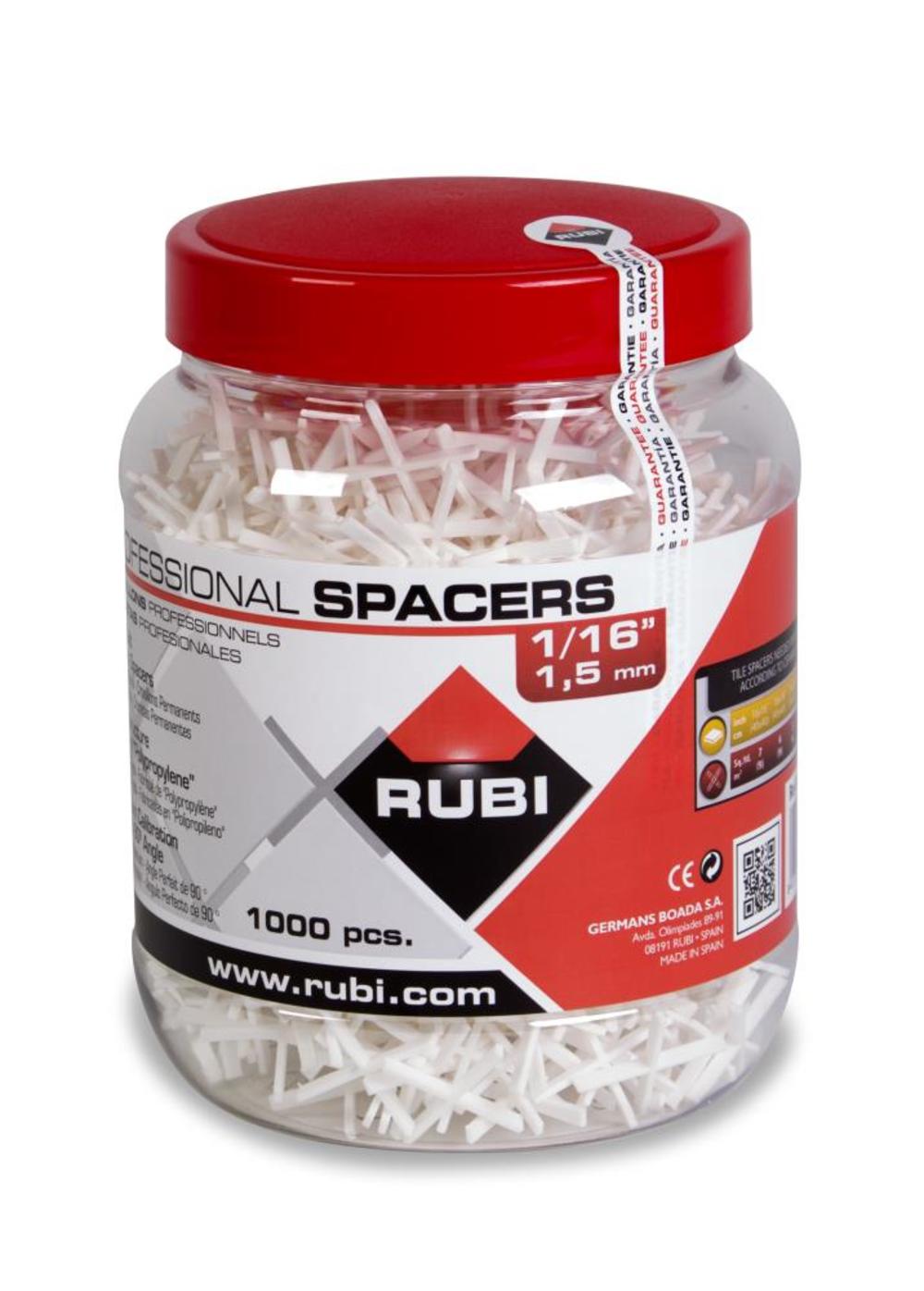 Spacers 1/16 In. (Jar-1000 pcs.) - Mycitystee