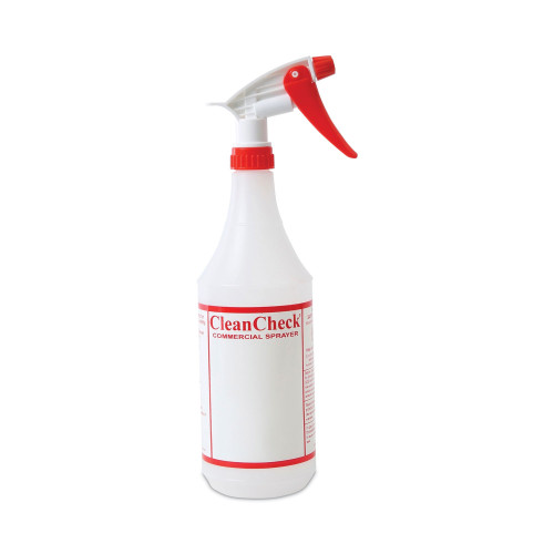 Boardwalk Trigger Spray Bottle， 32 oz， Clear/Red， HDPE， 3/Pack (03010) - Mycitystee