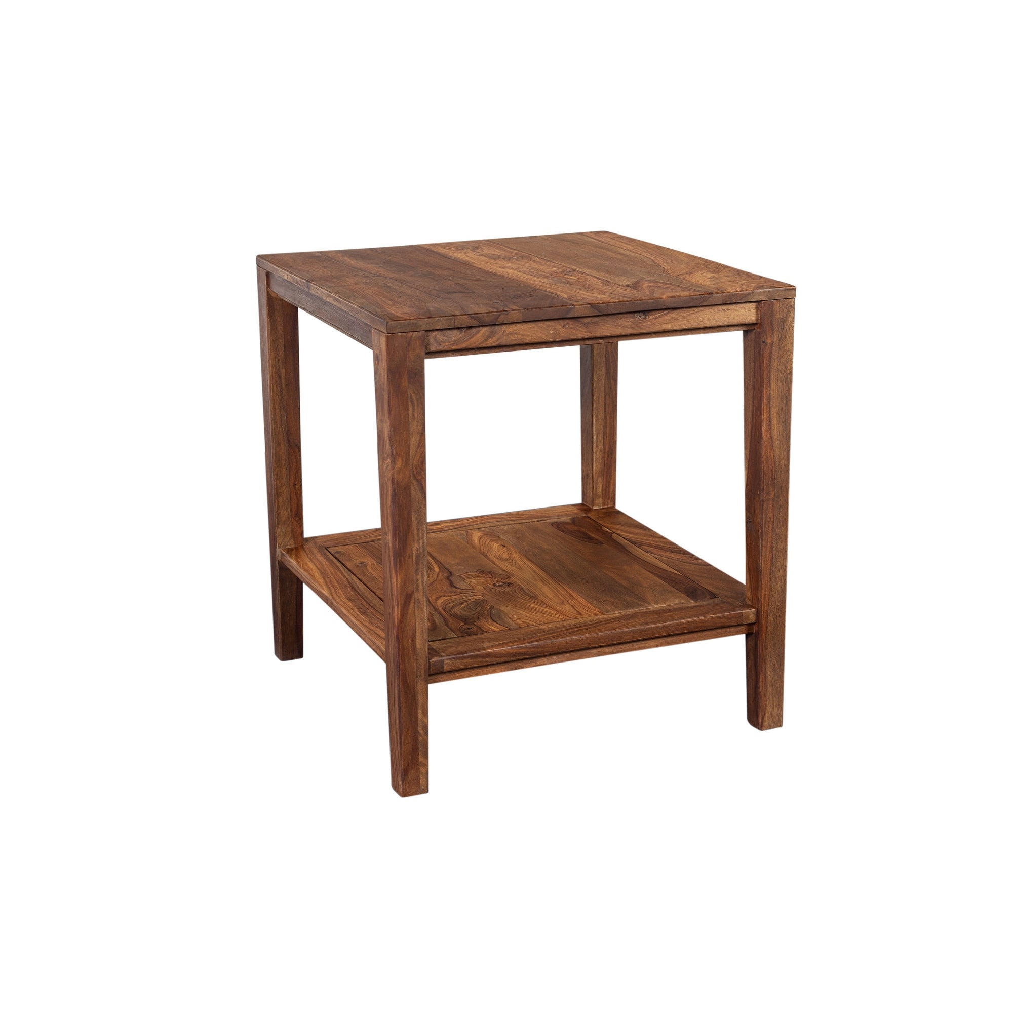 Porter Designs Fall River Solid Sheesham Wood End Table， Natural - Mycitystee