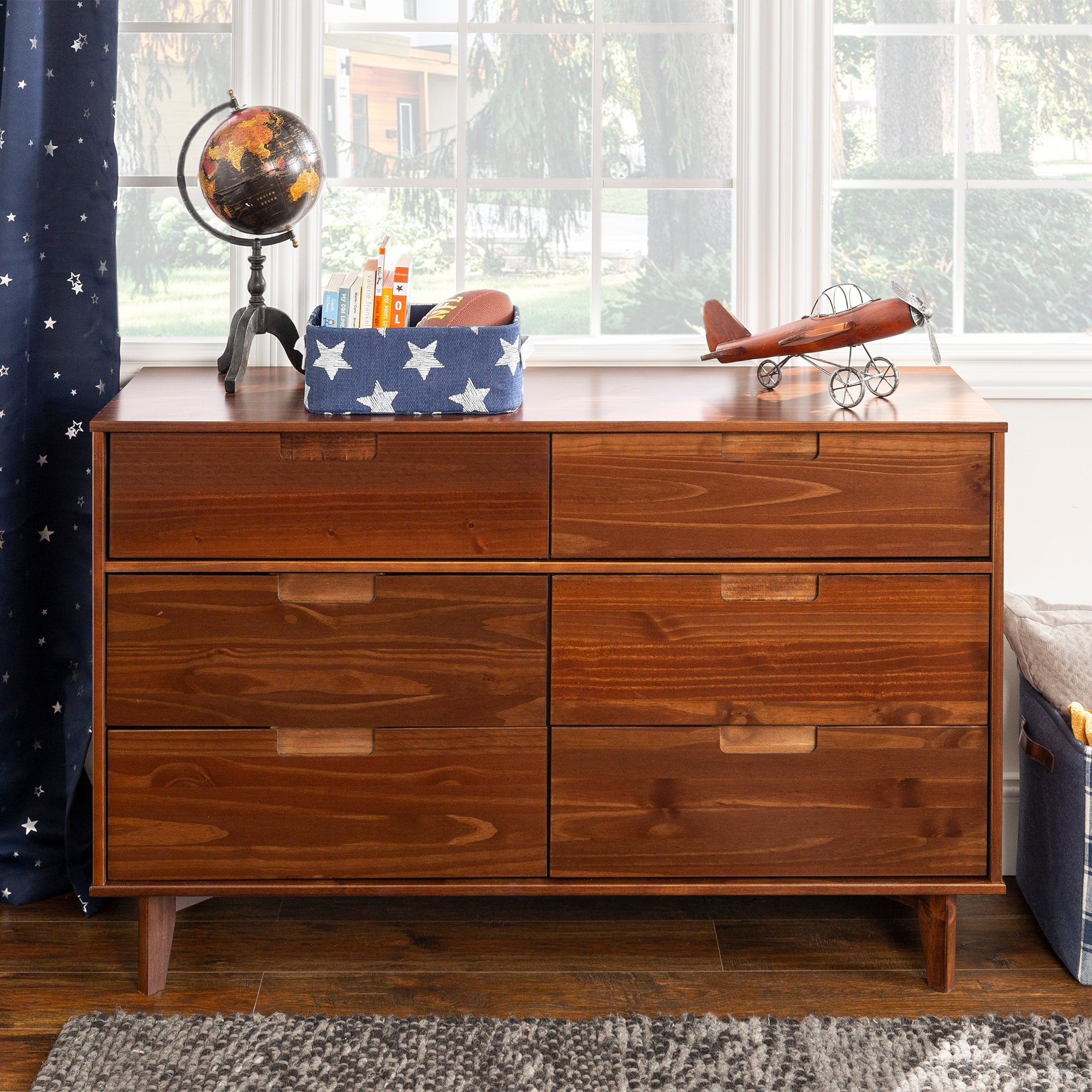 Sonoma 6-Drawer Solid Wood Dresser， Walnut - - 36139241 - Mycitystee