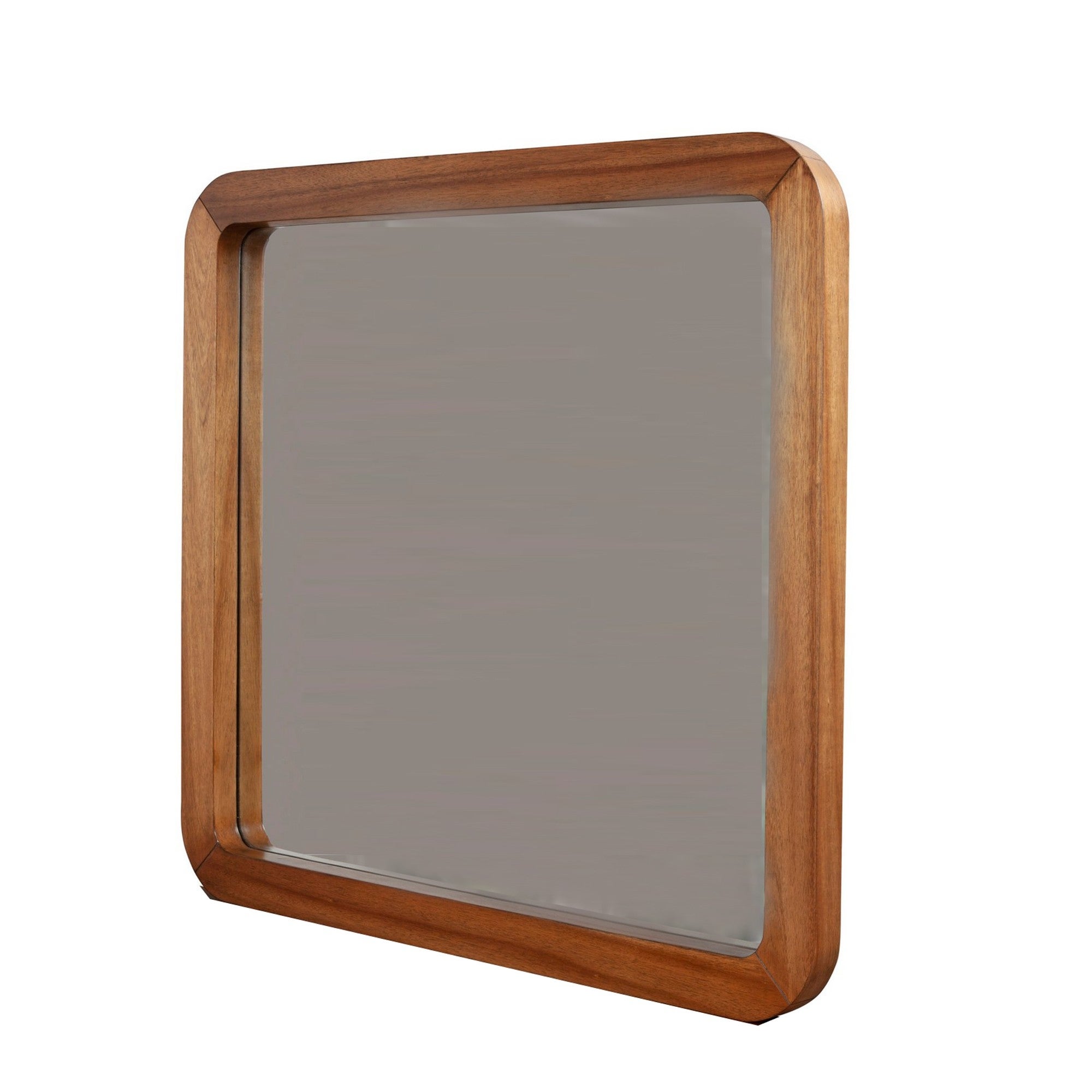 Neo 37 x 40 Rectangular Dresser Mirror， Mahogany Wood， Rich Honey Brown - - 36907720 - Mycitystee