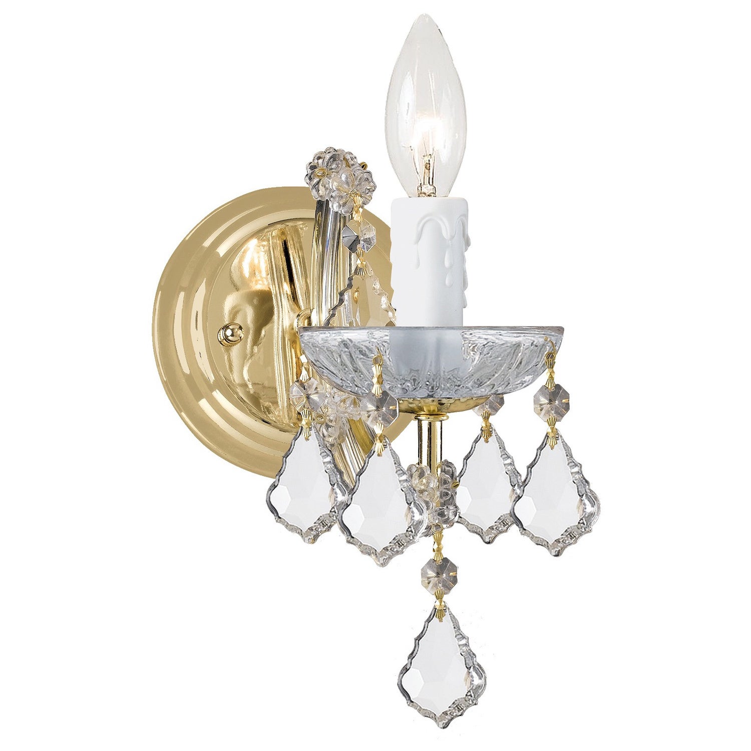 Crystorama Maria Theresa 1-light Gold Wall Sconce - Mycitystee