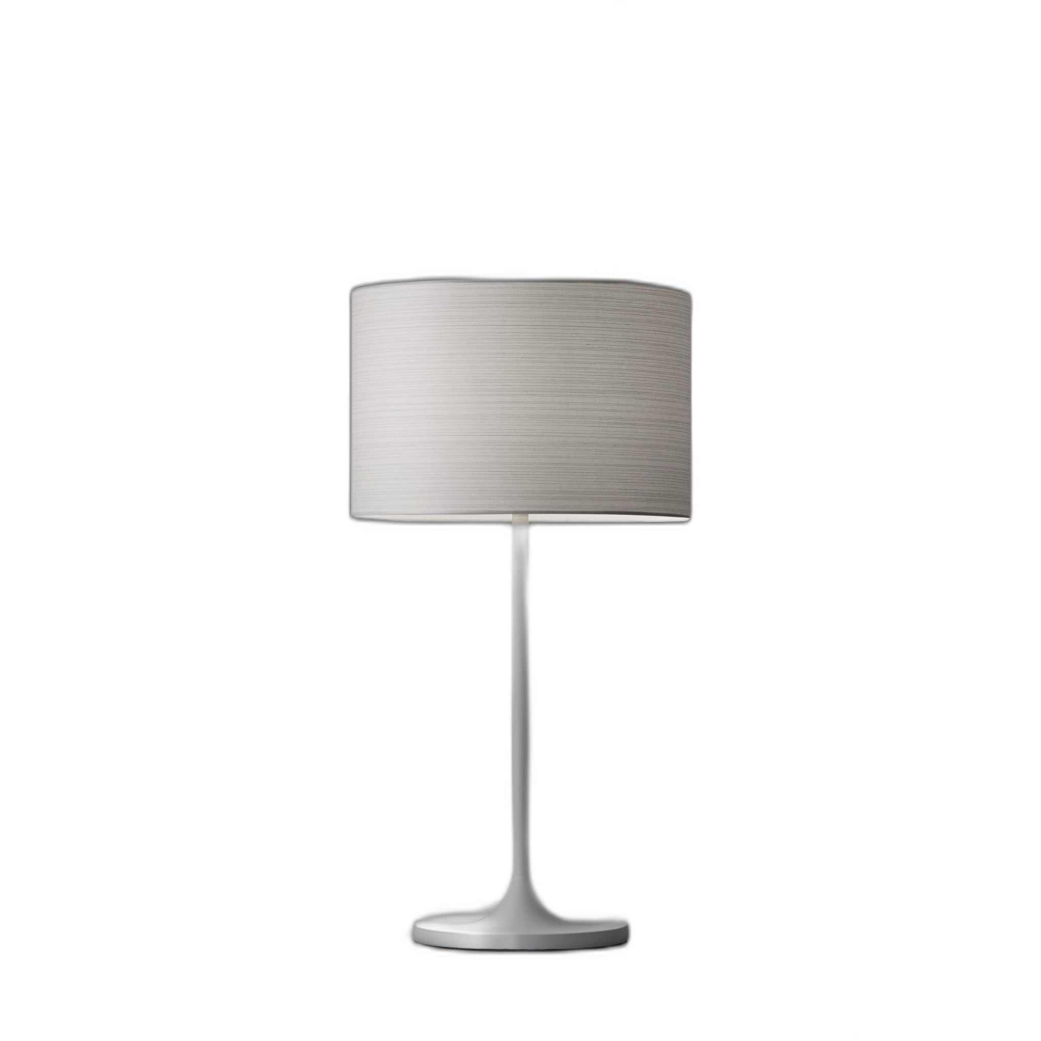 White on White Metal Table Lamp - 11.5 x 11.5 x 22.5 - Mycitystee