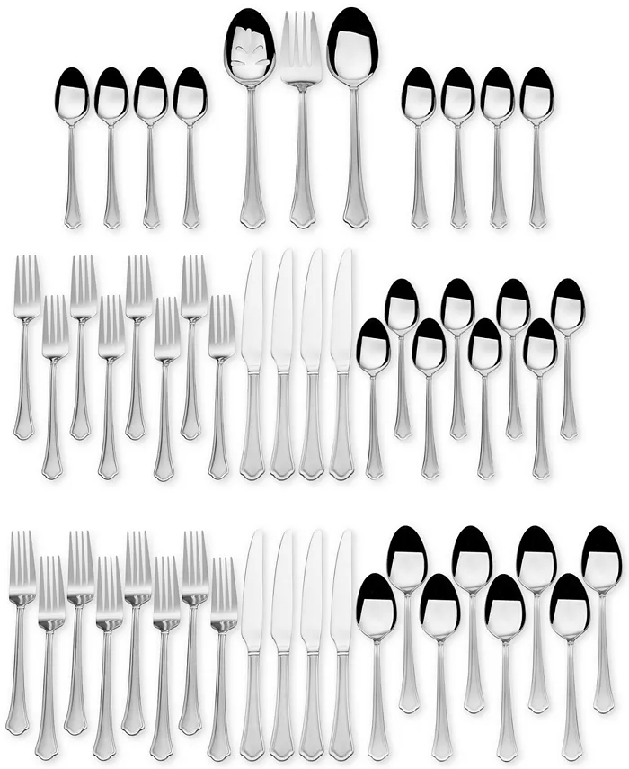 International Silver Stainless Steel 51-Pc. Capri Frost Finish， Created for Macy's - Mycitystee