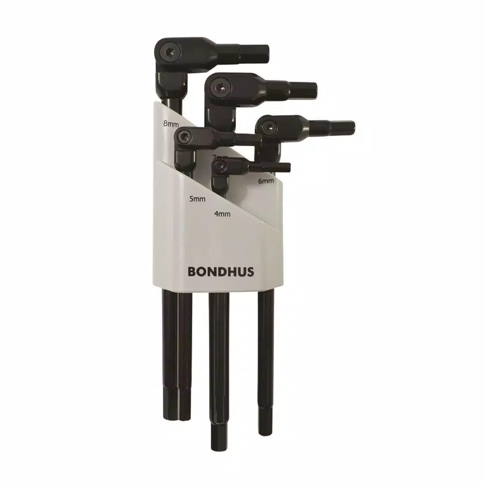 Bondhus HexPro Black Chrome Pivot Head Metric Hex Key Set (5-Piece) and#8211; XDC Depot - Mycitystee