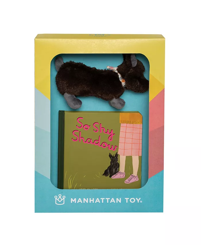 Manhattan Toy Company So Shy Shadow Board Book with Scottie Stuffed Animal Dog Gift Set - Mycitystee