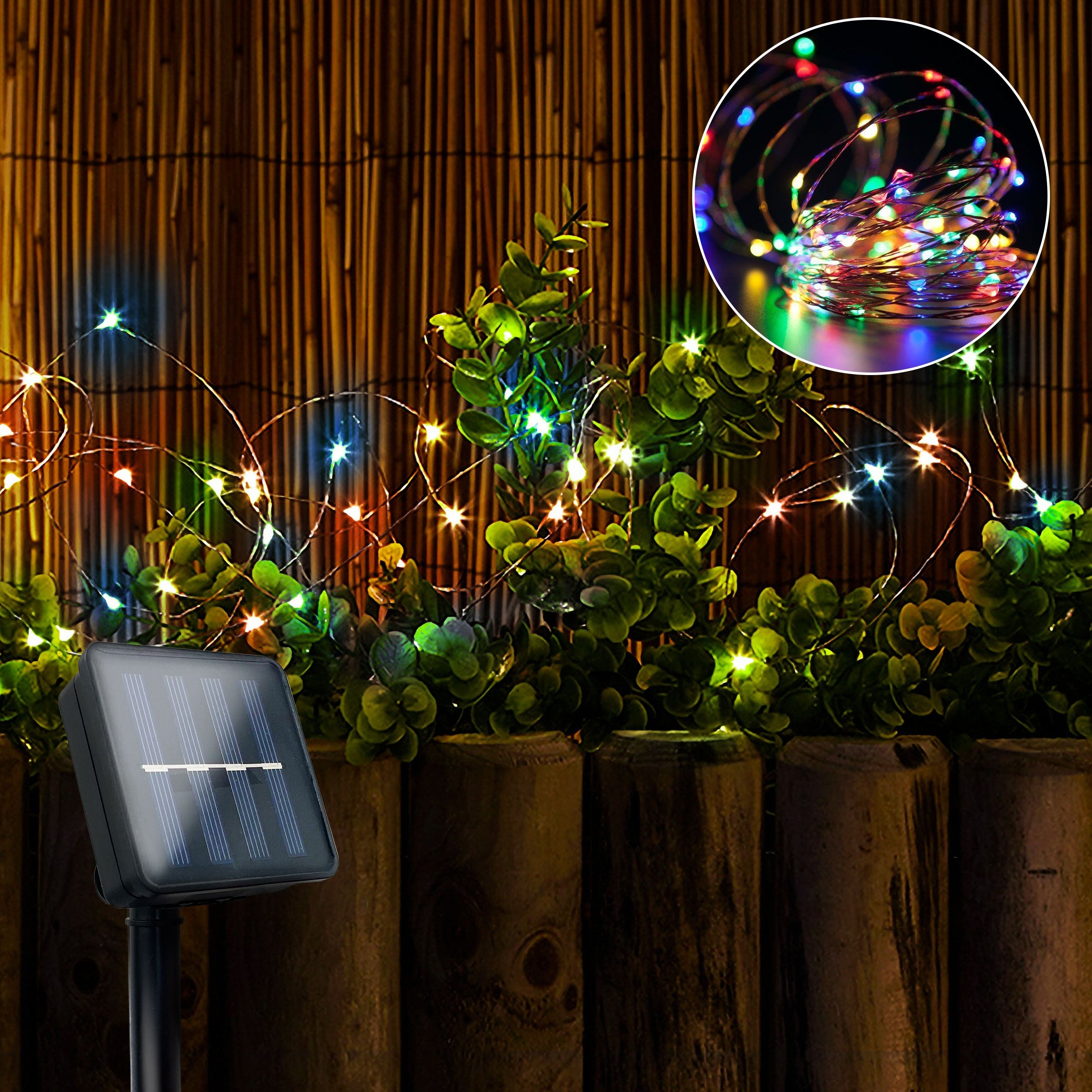 33 ft. Waterproof Multicolor Solar Power Integrated LED Fairy String Light - 33 ft. Shopping - The Best Deals on String Lights | 41742444 - Mycitystee