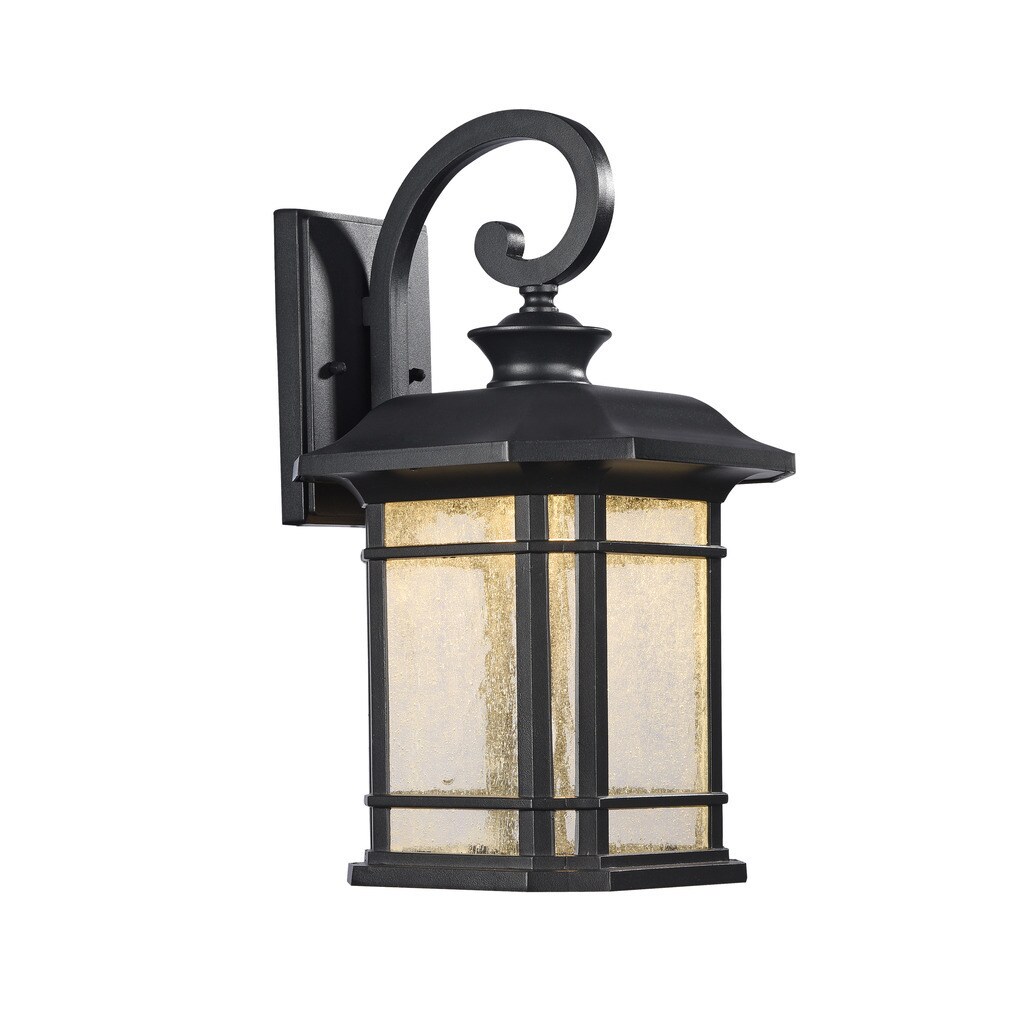 Traditional 1-light Black LED Outdoor Wall Lantern - Mycitystee