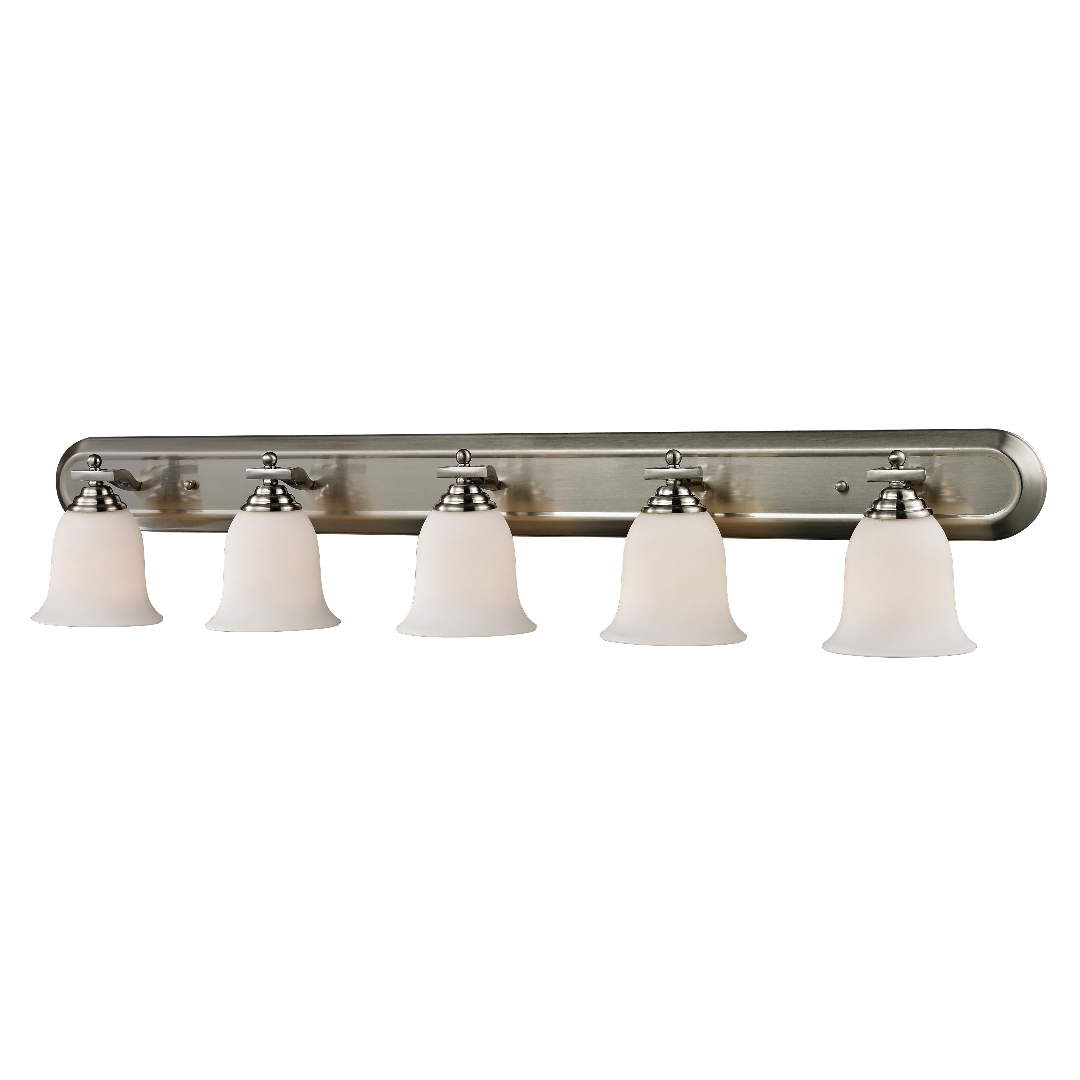 Lagoon Brushed Nickel 5-light Vanity - Mycitystee