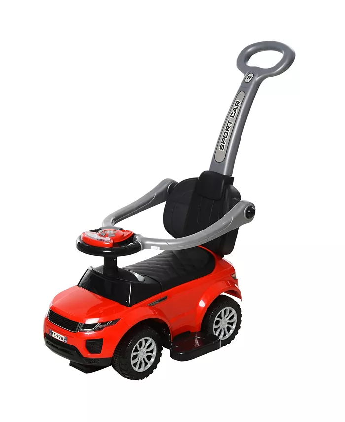 Aosom 3-In-1 Kid Riding Baby Toy Stroller with Function Safety Bar， Red - Mycitystee