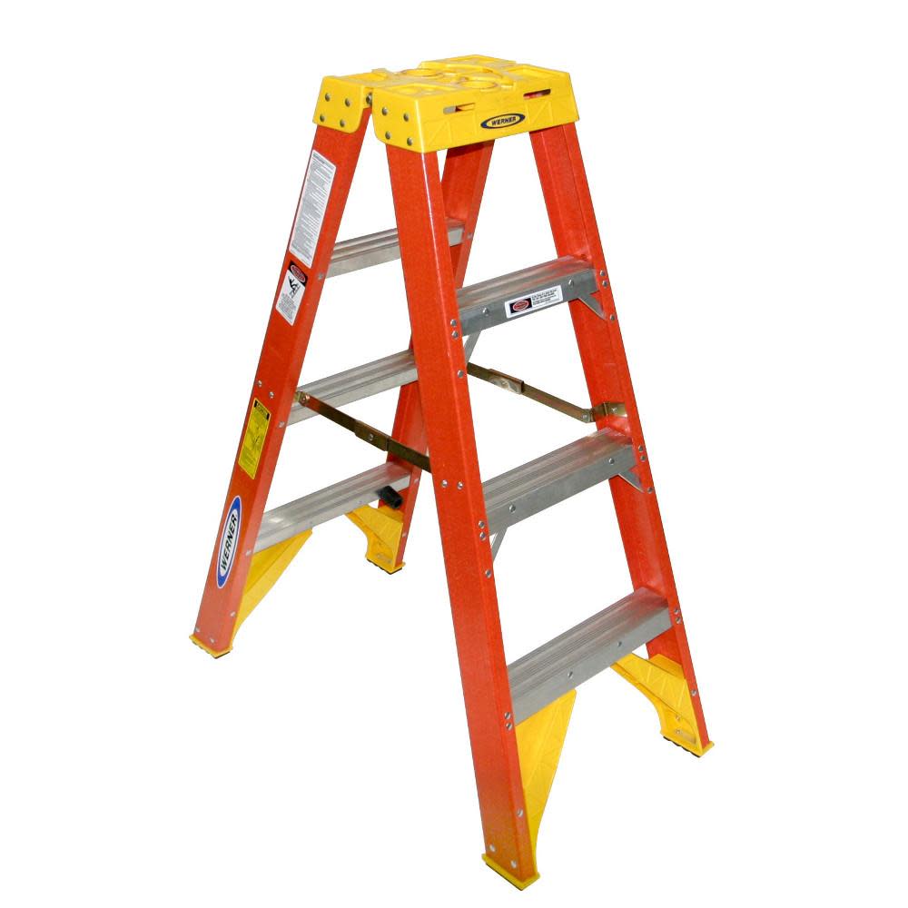 4-ft Fiberglass 300-lb Type IA Twin-Step Ladder - Mycitystee