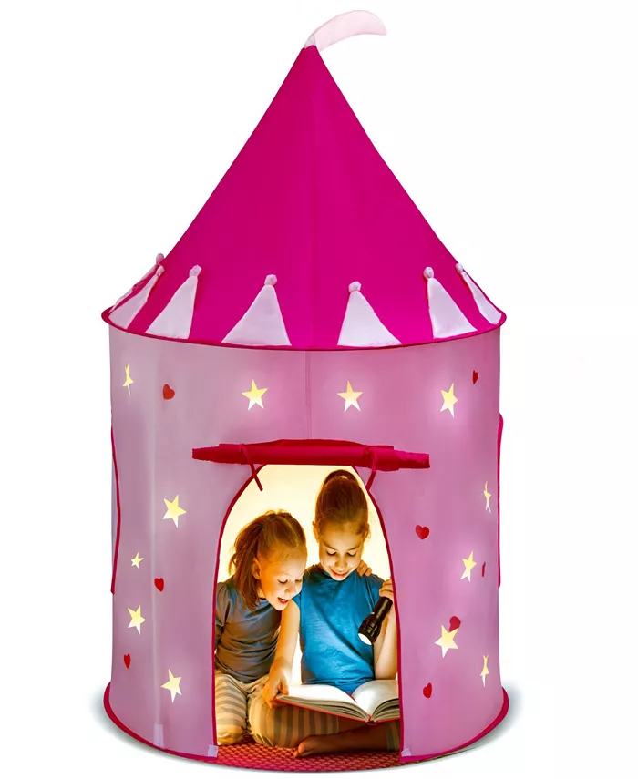 Play22 Foldable Princess Pink Castle Tent Glowing in The Dark - Mycitystee