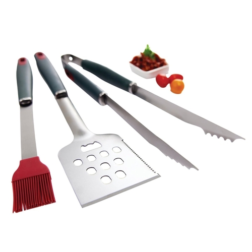 GrillPro 40025 Tool Set， Stainless Steel， Resin Handle - Mycitystee