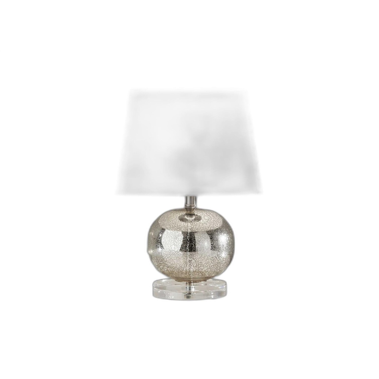 Elegant Silver Mercury Glass Table Lamp - 10 x 10 x 15 - Mycitystee